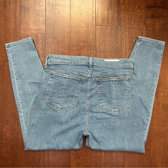 Rag & Bone Nina High-Rise Ankle Skinny Blue Denim Jeans, Size 31 - Picture 7 of 11